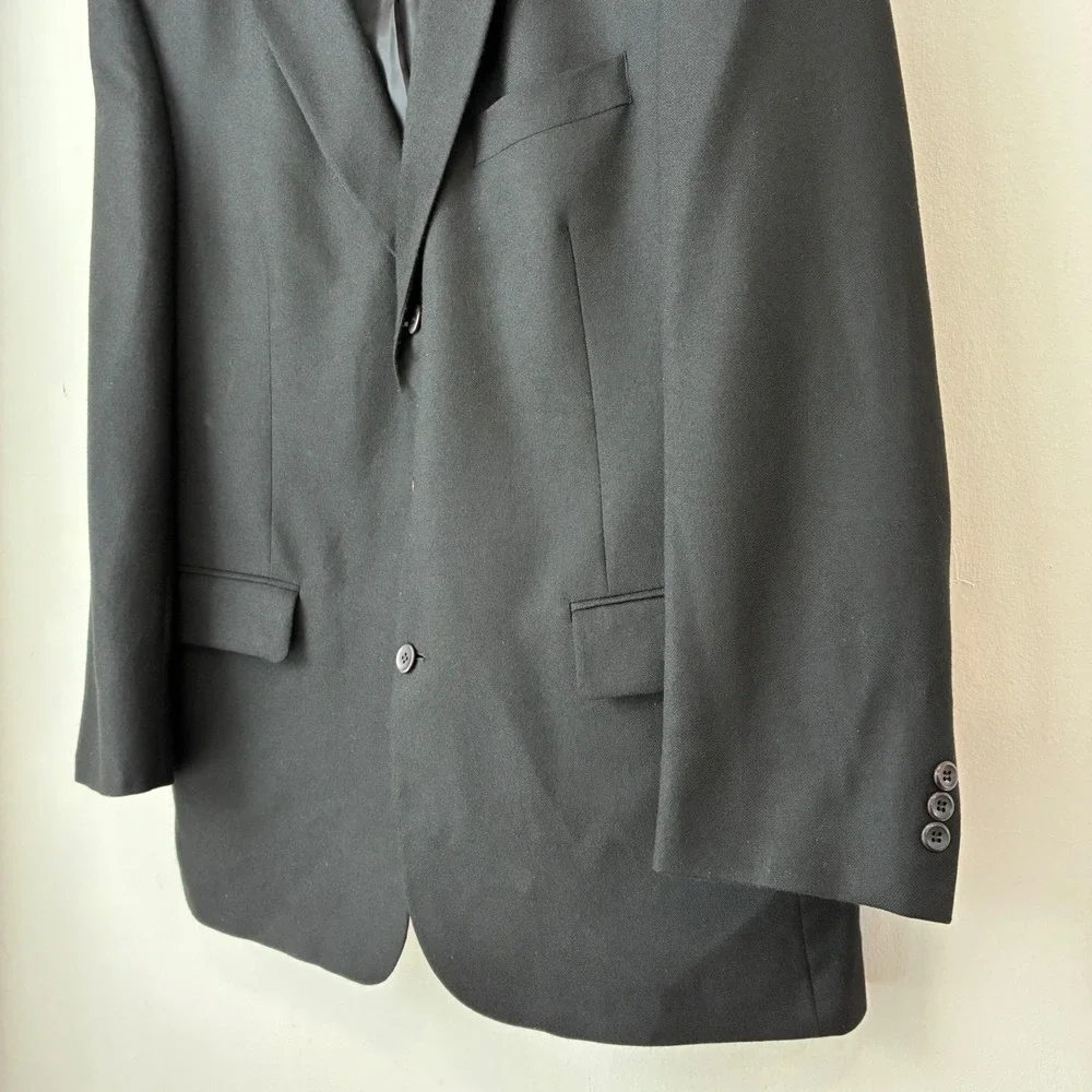 JOS. A. BANK‎ Signature Collection Mens Black Wool Cashmere Blazer Jacket 44R
